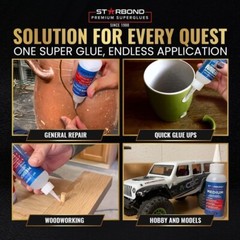 Starbond 4 oz. Multi-Purpose Medium – Super Glue (Premium Cyanoacrylate CA Glue)