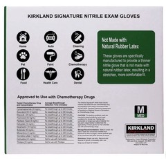 Kirkland Signature Nitrile Exam Gloves, (Size Medium) 400 Count USA