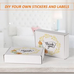 9x6x2 inches Shipping Boxes Set of 50, White Corrugated Cardboard Box Literat…
