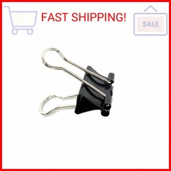 ACCO BRANDS 72020 Small Binder Clips, Steel Wire, 5/16 Cap, 3/4w, Black/Silver,