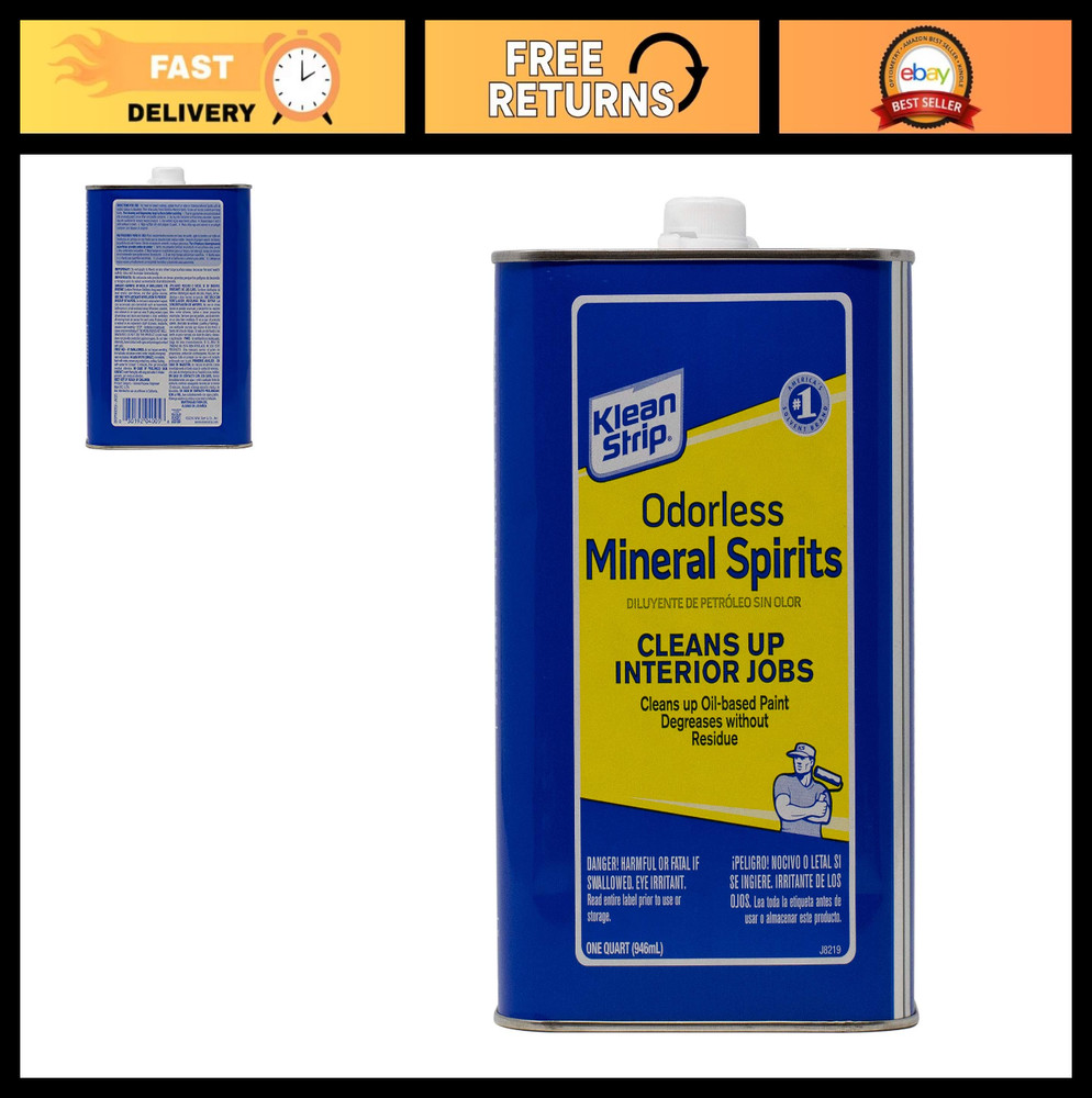 Odorless Mineral Spirits 1 Quart – Solvent for Paint Thinner, Cleaning, & Degrea