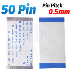 5cm to 30cm Length, 50Pin FPC FFC Flat Flexible Ribbon Cable 0.5mm Pitch