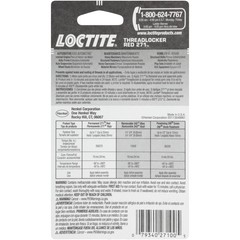 Loctite 209741 Heavy Duty Threadlocker Red 271 Specialty Glue 0.20 fl. oz.