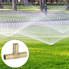 20 Pcs 1/4″ Brass Tee Barb Hose Fitting 3 Way Adapter Union Barbed Split Golden