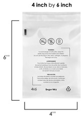 SmartWiz Polybags 4×6 + 5×7 + 6×9 – 400 each size – FBA Warning Permanent Seal