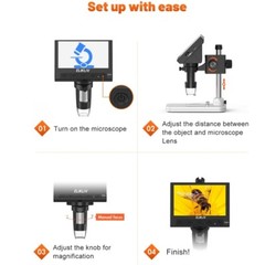 Elikliv Digital Microscope 1000X 4.3” LCD Jewelry Loupe Watch Coin Magnifier