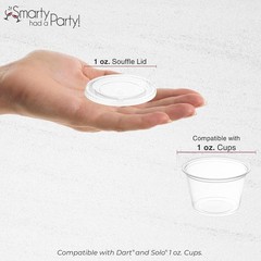 2500 Lid For Clear Plastic Disposable Portion Souffle Cup Lids for 1oz Small
