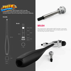 , Tromner Neurological Reflex Hammer with Built-In Brush for Cutaneous