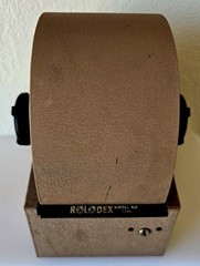 Vintage Rolodex Model No 2400-S Tan No key Metal Strong