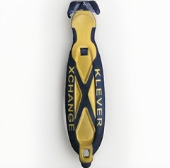 Klever XChange KCJ-XC-Y-PT Safety Cutter Recessed Blade Box Cutter Uline Yellow