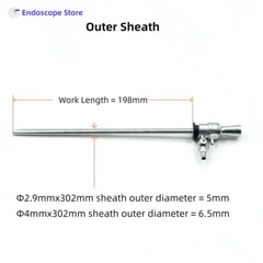 HD Medical Surgical Endoscope Φ2.9mm/4mm 302mm 0° 30° With Sheath Work Element