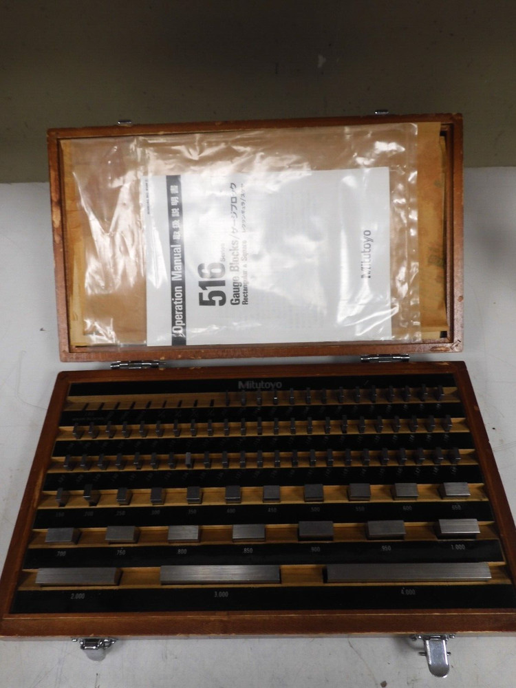 Mitutoyo Gage Block Set – 81 pcs. – Grade 2 English, Rectangular – PW7