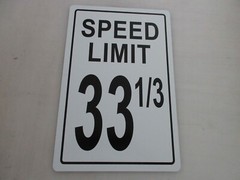 Speed Limit 33 1/3 Metal Sign for Vintage Vinyl Record Album Store Shop DJ 12×18