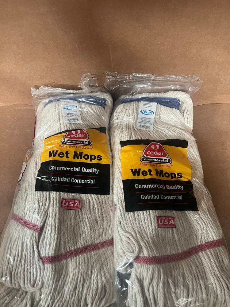 Skyline Cedar Commercial #40 Extra Heavy Looped End 97415-RD-NB Mop Head Lot 2