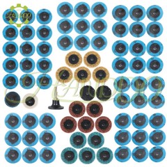 71Set 2″ Roll Lock Sanding Discs Set W/ 1/4 Holder Die Grinder Quick Change Disc