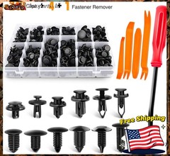240pcs Auto Car Bumper Retainer Clips Kit Fastener Remover Push Pin Rivet Screw