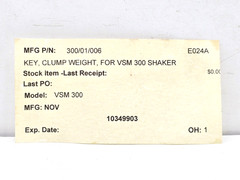 NOV VSM 300 Clump Weight Key Shaker 300/01/006