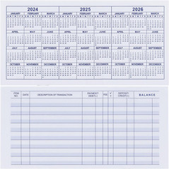 20 Pack Checkbook Register, Check Registers for Personal, Blank Ledger Transacti