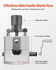 VEVOR Manual Wire Stripper Stripping Machine 0.06-1 in Hand or Drill Portable