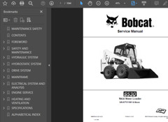 BOBCAT S530 SKID STEER LOADER MANUAL OPERATORS SERVICE REPAIR SHOP OWNERS PDF