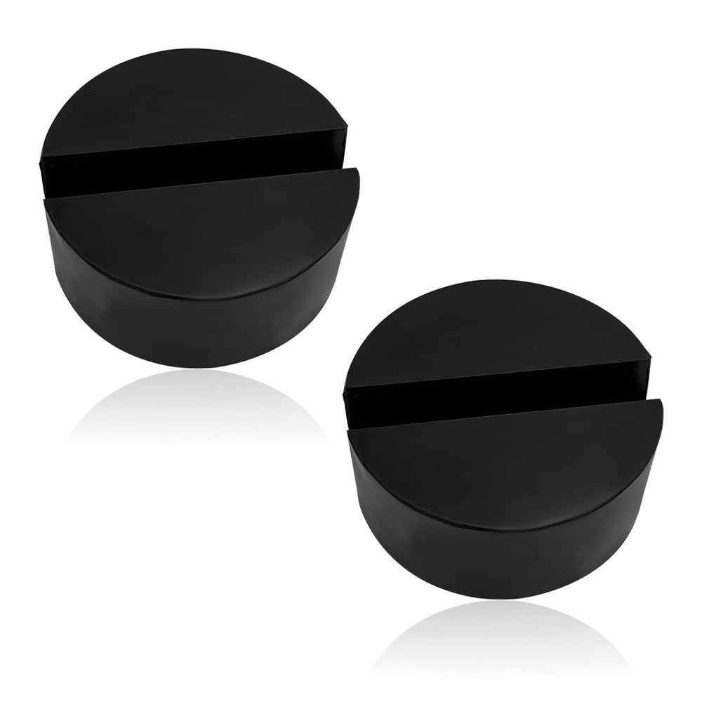 SHMZK 2 PCS Jack Pads, Heavy Duty Rubber Slotted Pinch Weld Side Frame Black