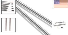 304 Stainless Steel M2-0.4 Fully Threaded Rod Pack of 2 – 250mm Durable Screw