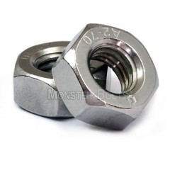 M4 – 0.70 Metric Hex Nuts, A2 / 18-8 Stainless Steel DIN 934, Coarse Thread