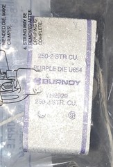 Lot Of 2- Burndy YH 2929 Purple HiTapDie – 654 250-2 4/0-2 compression