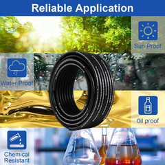 100Ft 3/8 Inch Hydraulic Hose, 4780Psi Coiled Hydraulic Line with 2 High-Tensile