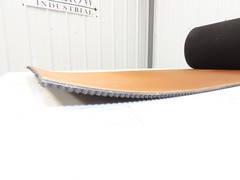 20″W x 25′ Rough Grip Top Rubber Conveyor Belt 2-Ply Black 25′ Length 1/4″Thick