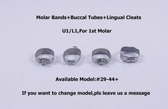 Dental Orthodontic 1st Plain Molar Bands #29-44+ Buccal Tubes Cleats Roth 022