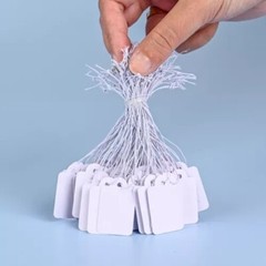 500/1000x Garage Sale Price Tag Size #5 Blank Merchandise Hang String Strung US