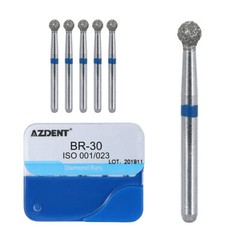 AZDENT 100pcs Dental Diamond Burs Drill For High Speed Handpiece Medium FG 1.6mm