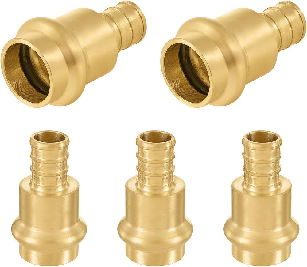 1/2″ Press x 1/2″ PEX Copper Press Coupling Adapter 5 Pack