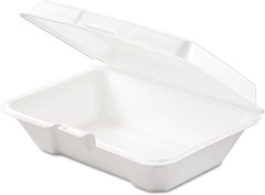 205HT1 Carryout Food Container, Foam, 1-Comp, 9 3/10 X 6 2/5 X 2 9/10 (Case of 2