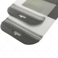 Multi-Size Clear/Black w/Clear/Clear Glossy Flat Mylar Zip Lock Bag w/ Hang Hole