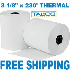 (10) 3-1/8″ x 230′ THERMAL POS RECEIPT PAPER ROLLS ~FAST FREE SHIPPING~