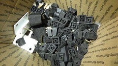 18 lb Bulk Furniture Cabinet Hardware Lot Euro Hinges Screws Brackets Cam Locks