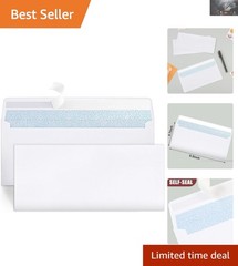 Reliable 72 Pack White Envelopes with Security Tint – Perfect for Offices