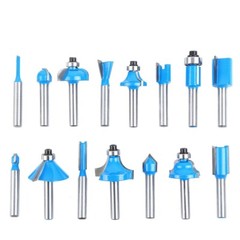 15Pcs Carbon Milling Cutter Router Bit Set Tungsten Carbide Router 1/4″ Shank US