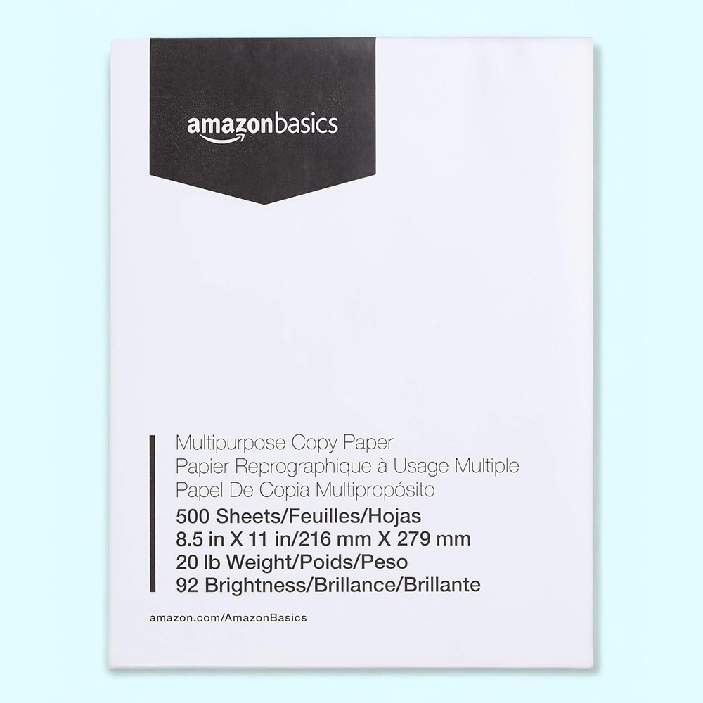 Multipurpose Copy Printer Paper, 8.5 X 11 Inches, 20 Lb, 92 Bright, White, 1