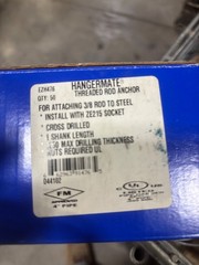 Hangermate EZH47 steel Side Hanger 3/8″ Carbon self tapping shank box of 50