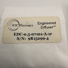 RPC Photonics Engineered Diffuser EDC-0.5-07101-A-1R , optical component