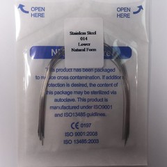 10 Bags Dental Natural Arch Wires Round Stainless Steel 014 (Upper1/2+ Lower1/2)