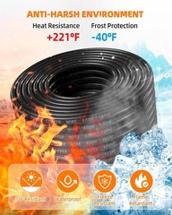 Electrical Wire 18 Gauge 4 Conductor Waterproof Marine Solar Black Cable RV 30ft