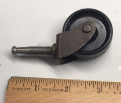 2 VTG Stem Type Furniture Chair Caster w/ Black Plastic Wheels 3.25″ Tall