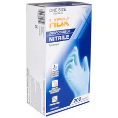 Blue Disposable Nitrile Cleaning Gloves 200 Count One Size Fits Most