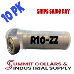 R10-ZZ C3 EMQ Premium Shielded Ball Bearing, 5/8″x1-3/8″x0.3438″, R10z (10 QTY)