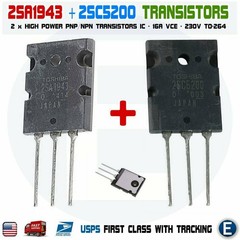 2SC5200 & 2SA1943 A1943 & C5200 TOSHIBA Transistor Silicon Power NPN PNP To-264
