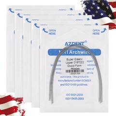USA AZDENT Dental Orthodontic Super Elastic Niti Rectangular Arch Wires Ovoid